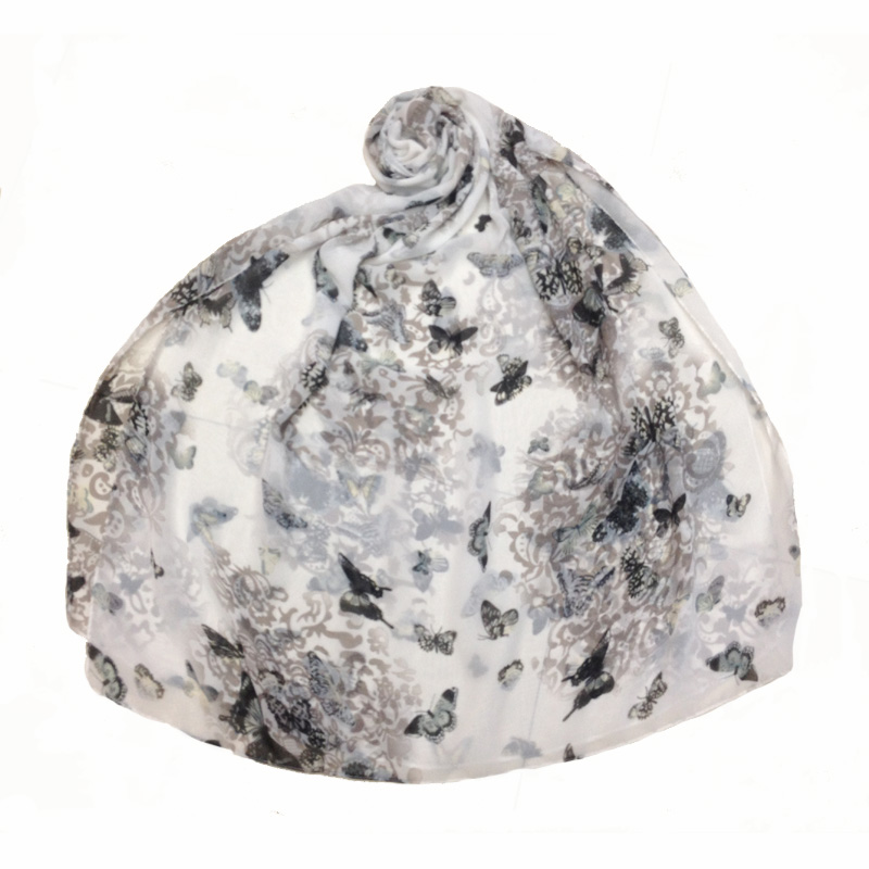 Butterfly design of ladies chiffon scarf