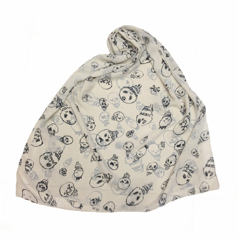Cute printing chiffon scarf