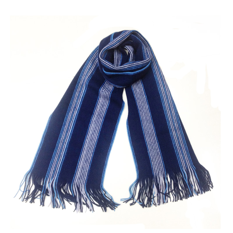Men's knitted acrylic scarf