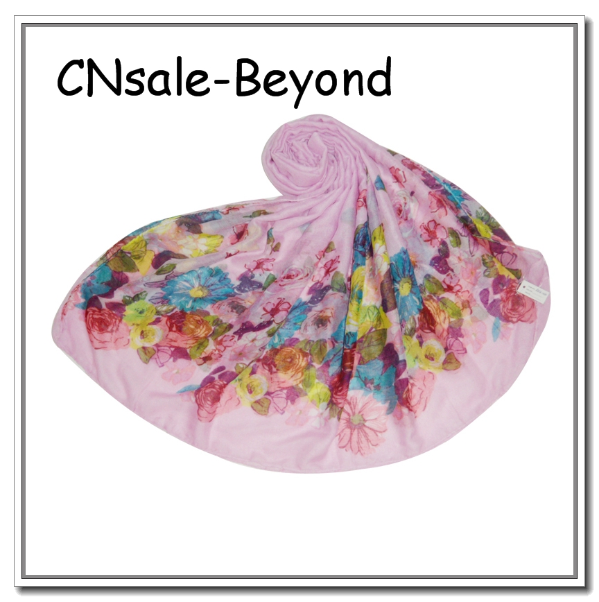 FLORAL LIGHT PINK SCARF