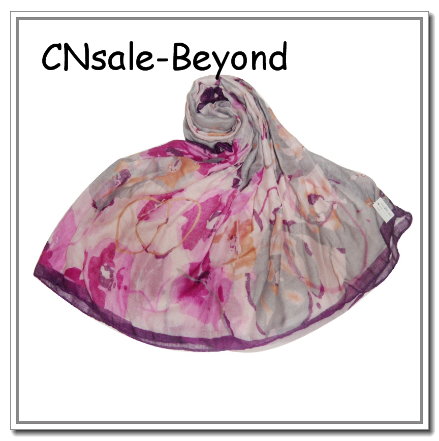 FLORAL LIGHT PINK SCARF