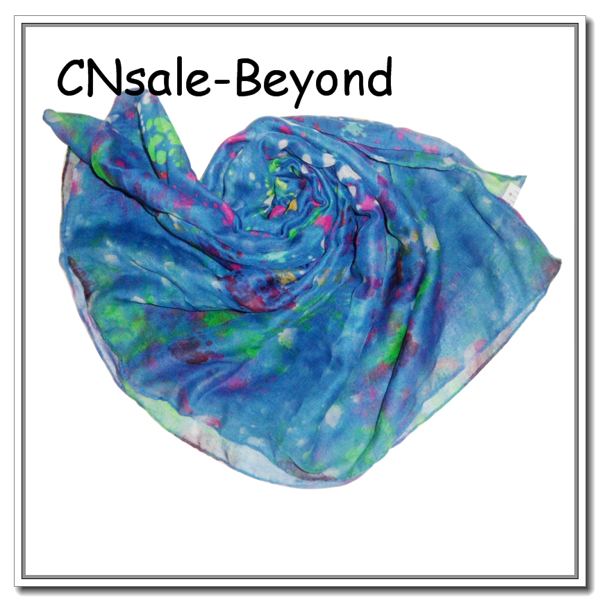 FLORAL BULE SCARF
