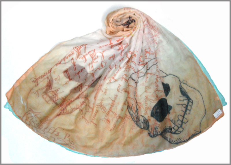 Fashionable skull scarf, made of 100% polyester, with unique design pattern