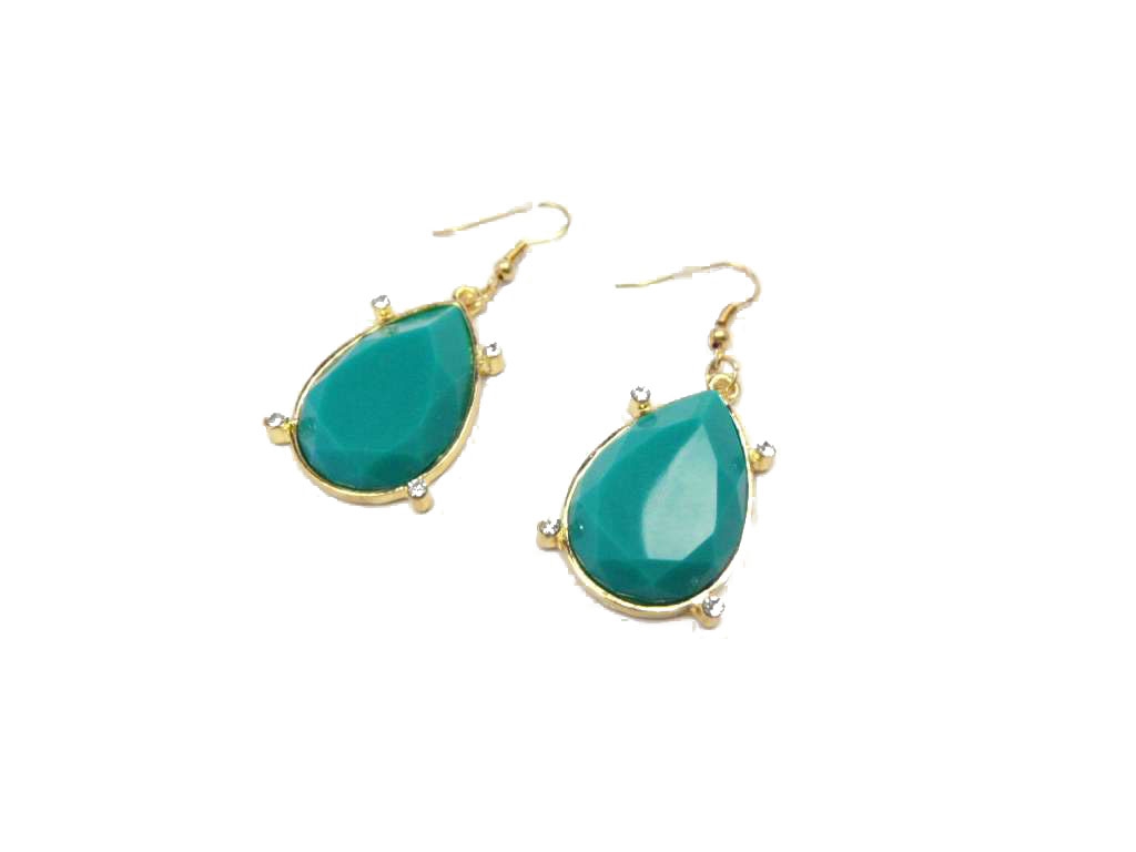 Fashionable Drop Earring with Light Green Leaf and Gold Iron, Various Colors are Available