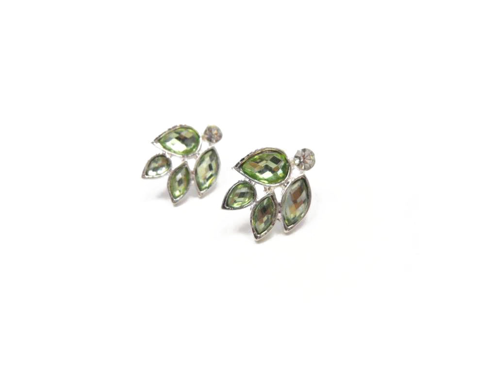 Combat Graceful Stud Earrings with Light Blue Crystal Decoration 